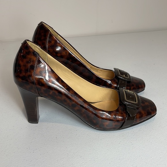 Cole Haan Rachel Tortoise Patent Pumps | Size 8.5B - Picture 2 of 11